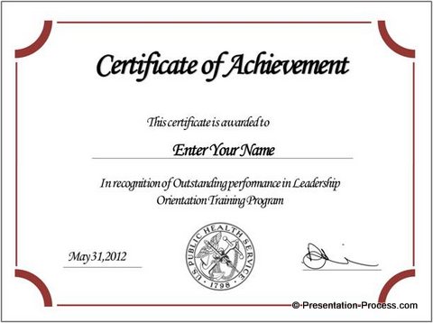 Free Certificate Templates -powerpoint