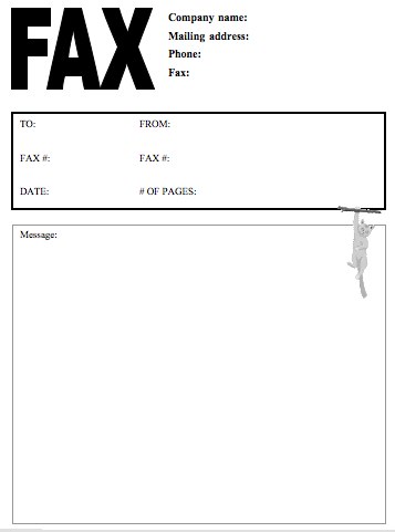 Sample Creative Fax Cover Page Templates