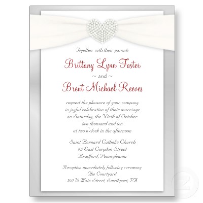 Sample text of wedding invitations