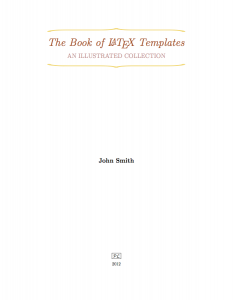blank Sample Title page template