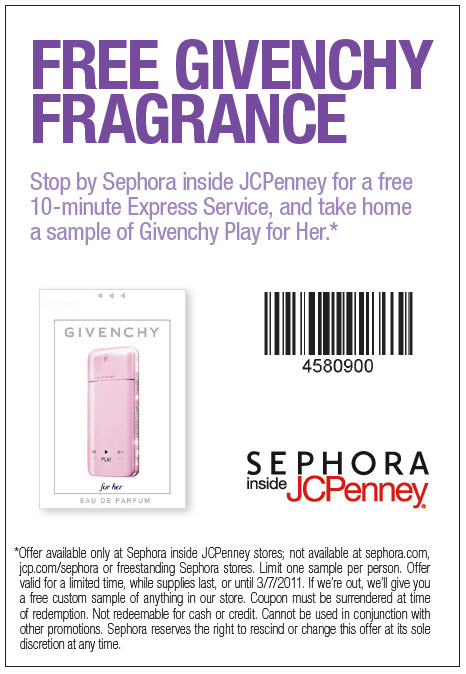 perfumes for women coupon samples JCPenny_Coupon
