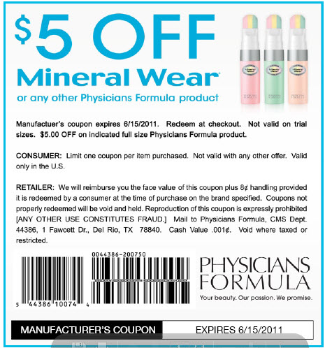 physicians-formula-mineral-wear-makeup-coupon and CODES 2015