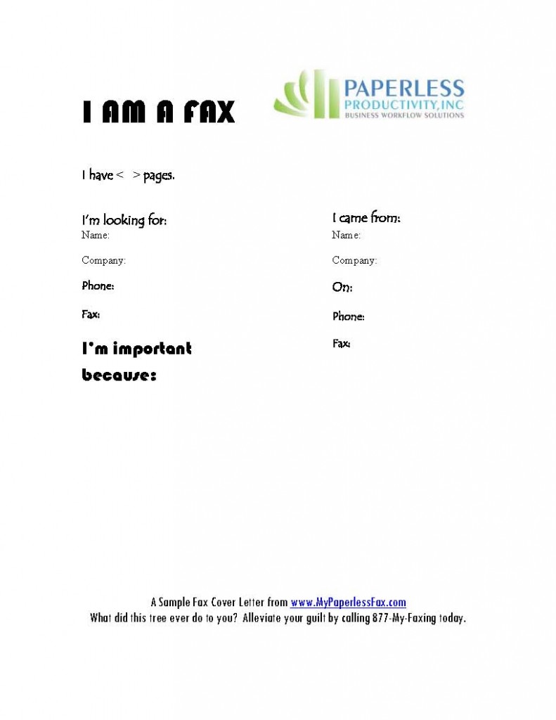 print-Sample Creative Fax Cover Page Templates