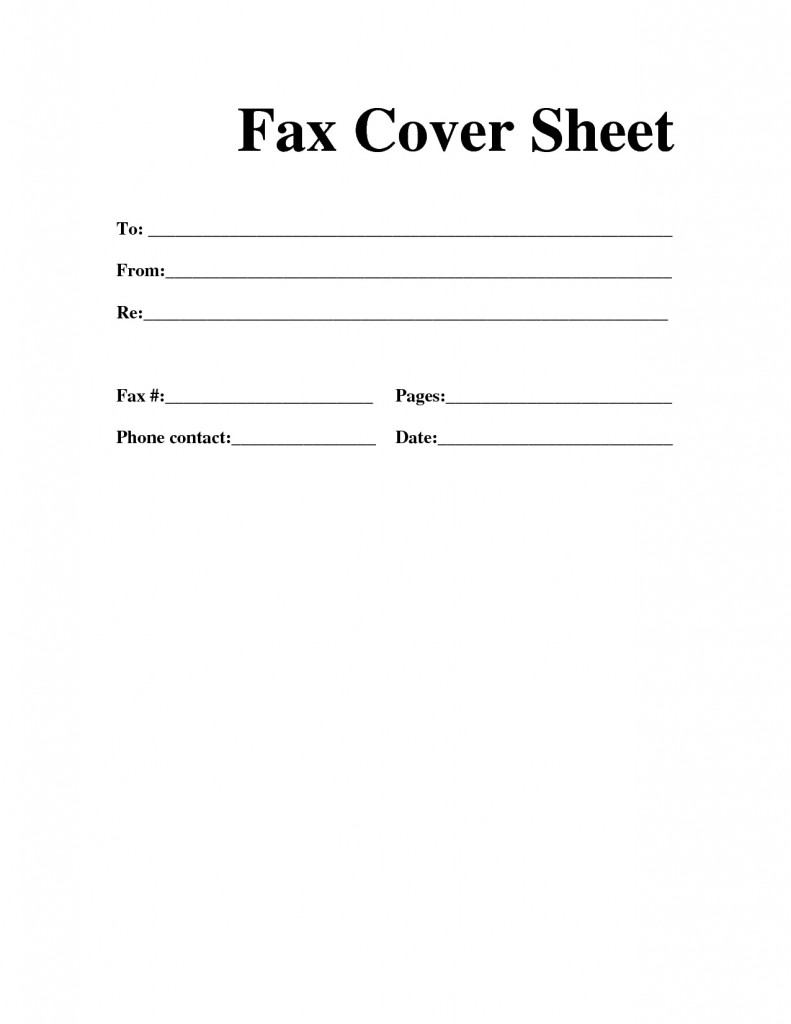 sheet-Sample Simple Fax Cover Page Templates