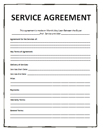 Service Agreement Template PDF