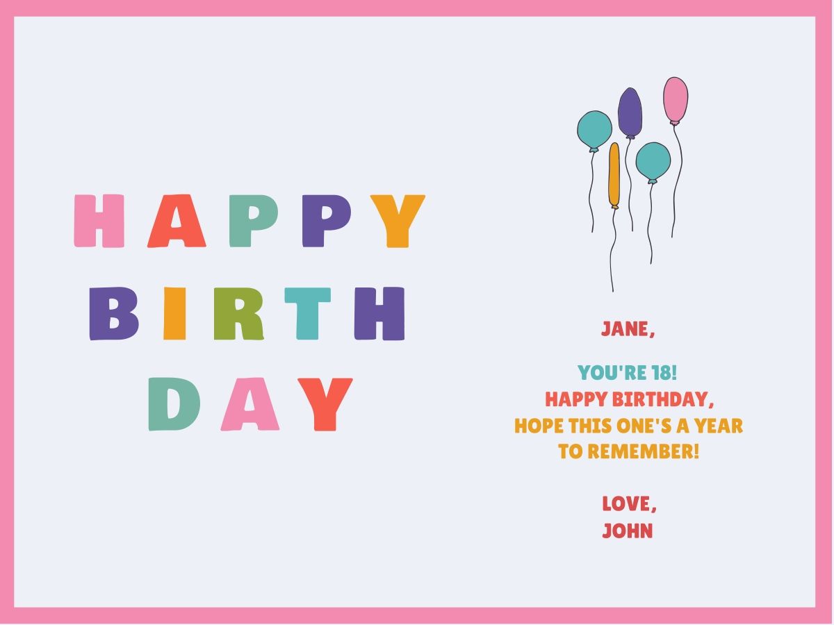 free birthday card template download